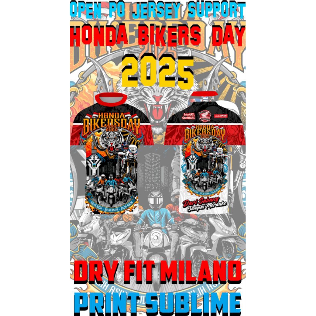 KAOS JERSEY HONDA BIKERS DAY GARUT 2025 KAOS HBD GARUT JERSEY HBD GARUT KAOS ANAK TOURING KAOS ANAK 