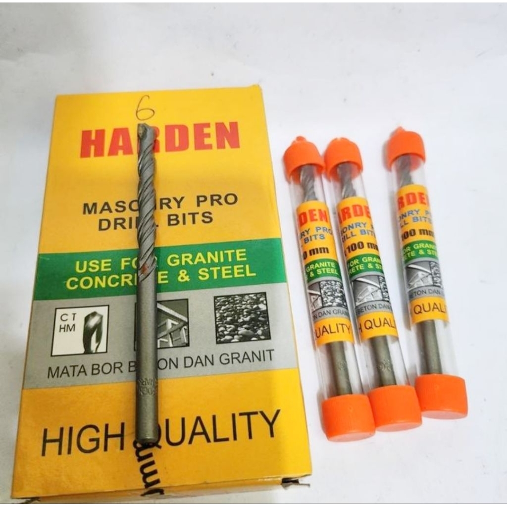 Mata Bor Beton Tembok Granit 6mm HARDEN / Mata Bor Tembok 6 mm HARDEN
