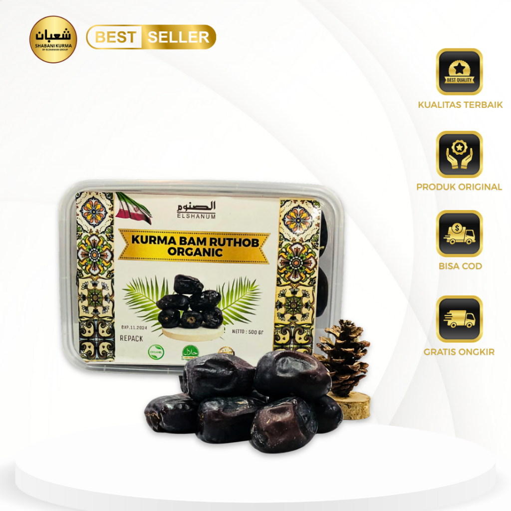 KURMA BAM ANGGUR 500G ( 3PCS) / KURMA BAM 1 DUS / KURMA BAM ANGGUR LEMBUT / Shabani kurma