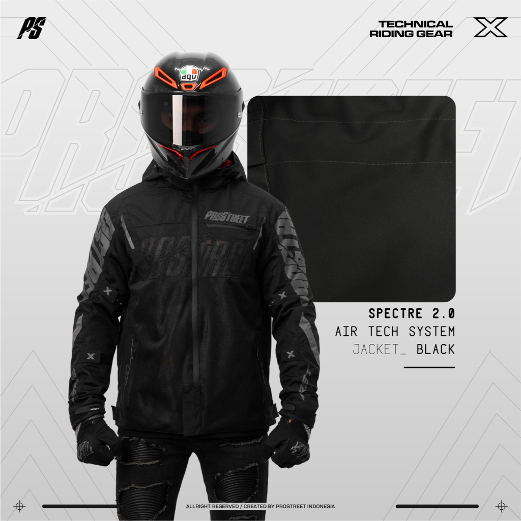 Jaket Motor Prostreet Spectre Air Tech System V.2 Black