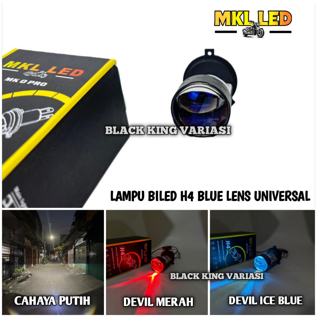 Lampu Utama Biled H4 Universal Blue Lens Lampu LED Biled Lampu Biled H4 Lampu Biled Projector H4