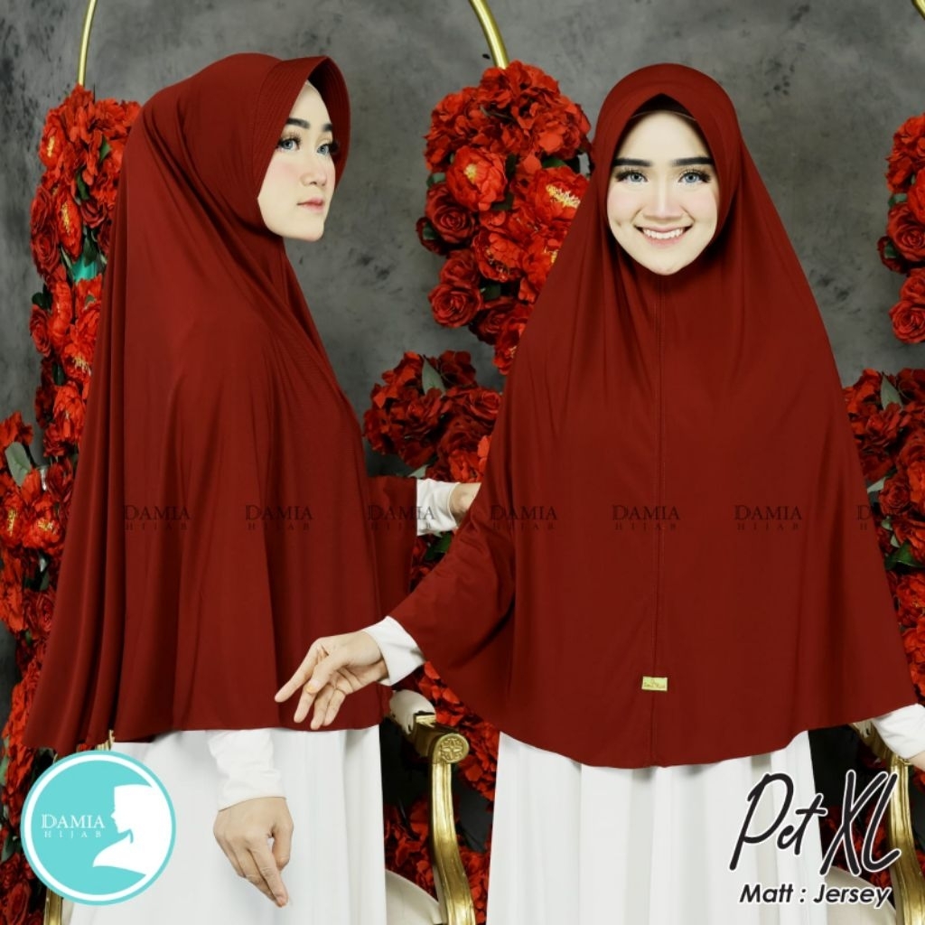 Jilbab Sorong bahan Jersy || Instan Bergo Syar'i || Model Pet || Ukuran XL || Dewasa Terbaru