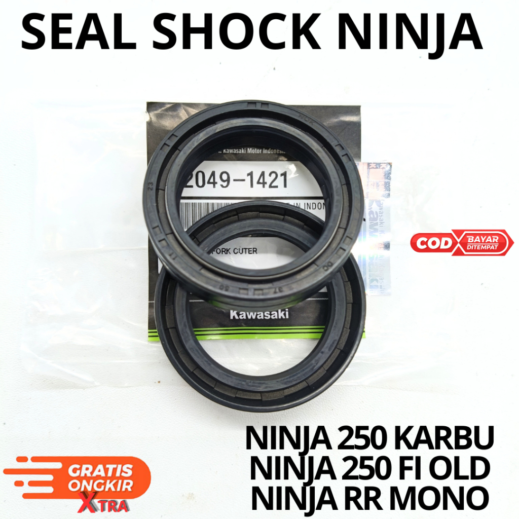 SEAL SHOCK NINJA UNTUK MOTOR NINJA 250 KARBU,NINJA 250 FI OLD,NINJA RR MONO.KAWASAKI ORIGINAL