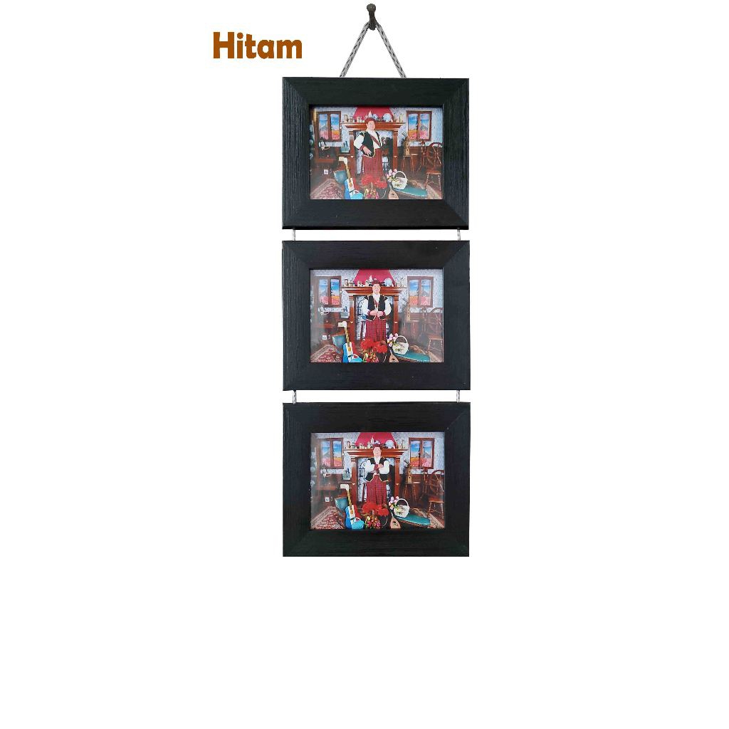 Bingkai Dinding Gantung Foto 5R ( 13 x 18 cm) susun 3 susun