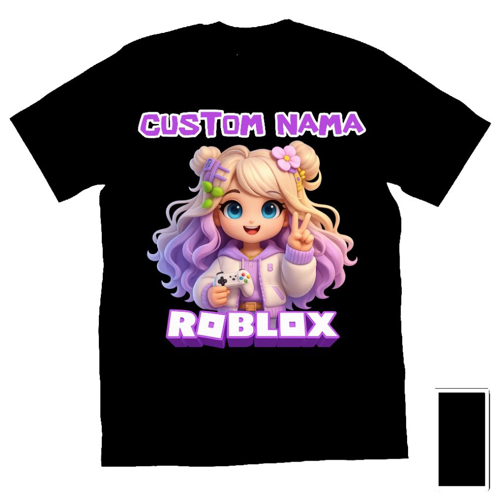 Kaos Baju Tshirt Cewek Wanita Perempuan Unisex Anak Dewasa Kids Baby Boy Game Roblox Robloxs Roblocs