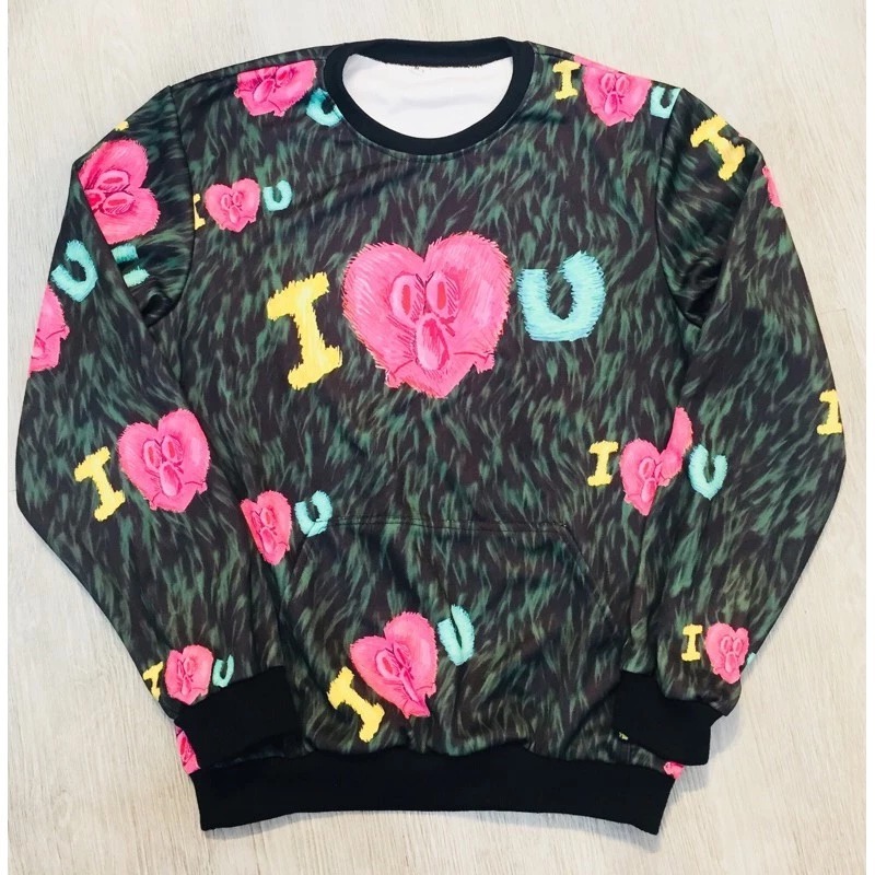 Sweater Crewneck Fullprint Squidward Eyelash Spongebob Squarepants Kartun Unisex Baju Anime Lucu Fas