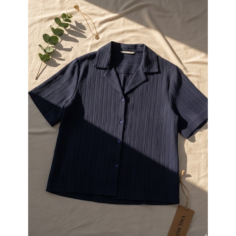 KEMEJA WANITA VALINO - KEMEJA BIRU - VALINO - KEMEJA KOREA