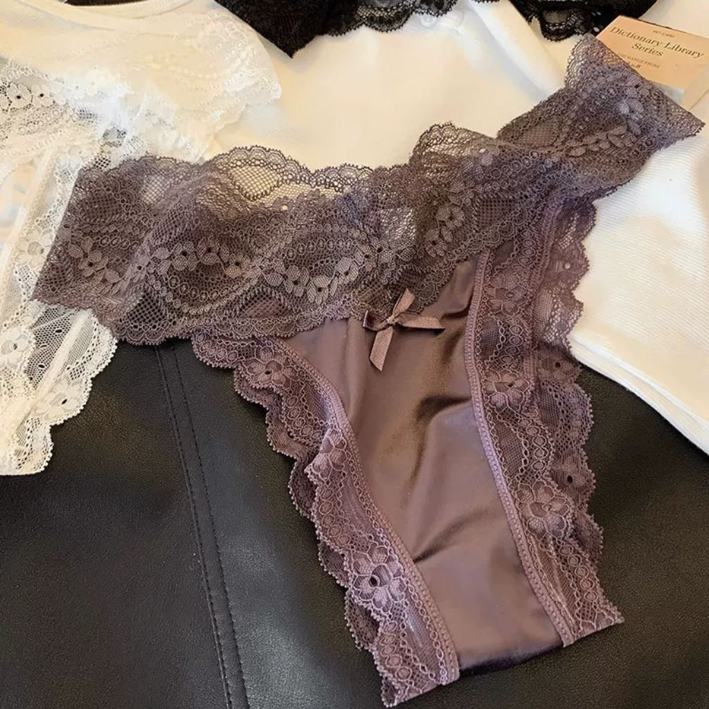CUCI GUDANG Virginia Panties Lace CD Celana Dalam Wanita Renda Brokat Sexy VS Satin Seksi Cewe Lady