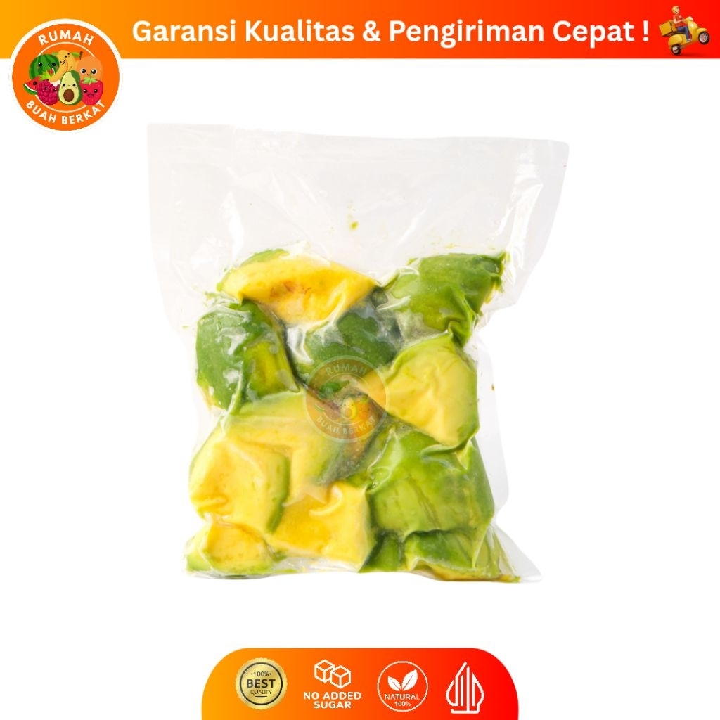 Buah Alpukat Mentaga Lampung Frozen Premium / Alpukat Kemasan Frozen / Alpukat Legit Super Manis