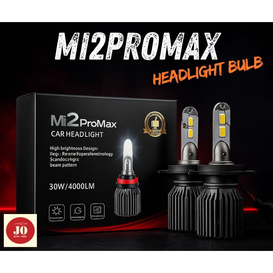 Headlamp LED Mobil MI2ProMax 30W – Putih Terang, Hemat Energi H4 | H11 | HB3 | 9005 | HB4 | 9006