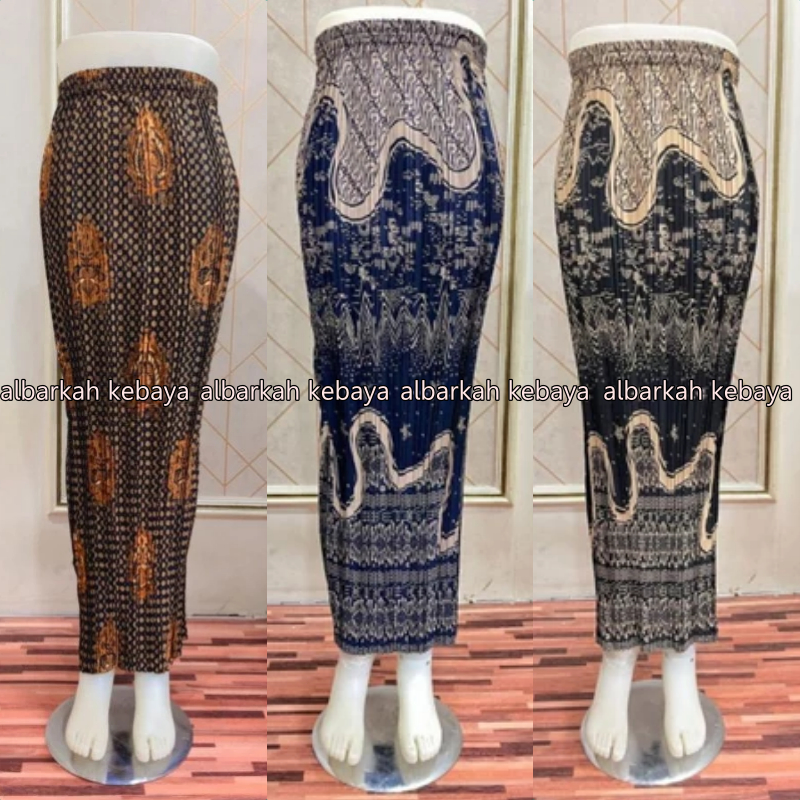 Rok Plisket Batik Panjang / Rok Batik / Rok Kebaya / Rok Wisuda / Bawahan Kebaya / Bawahan Batik