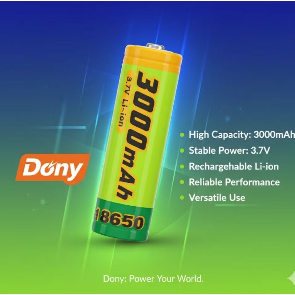 Baterai Cas 18650 Dony DN 3000mah Original (Harga Satuan)
