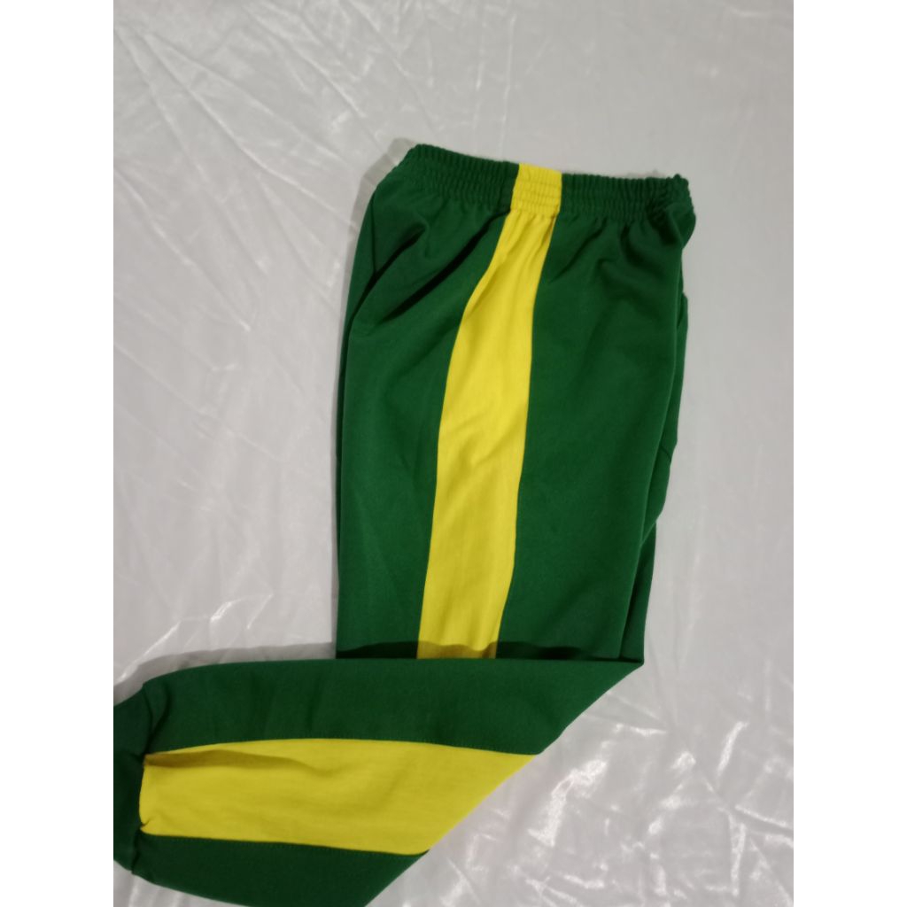 clana trening anak sekolah paud tk hijau sper strip kuning