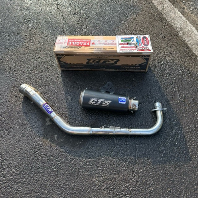 KNALPOT CTS MUFFLER GP2 BLACK ROADRACE GTX BEBEK PNP ALL BEBEK JUPITER KHARISMA SUPRA 125 ROADRACE N