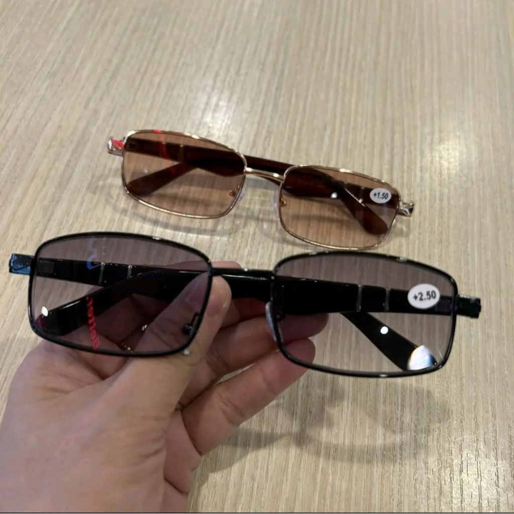 kacamata baca plus (+) 2 fungsi baca dan jalan lensa gradasi