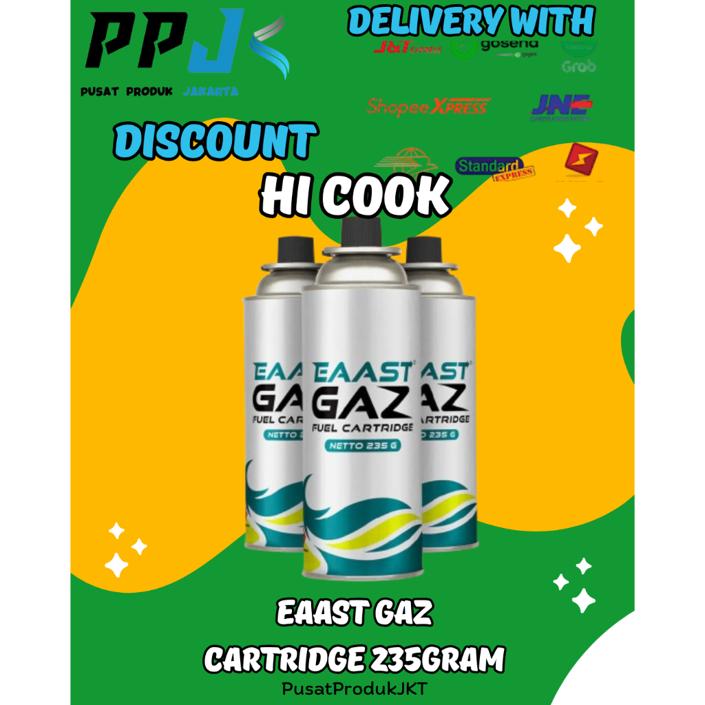 Hi Cook Eaast Gaz Cartridge Gas Portable 235Gr
