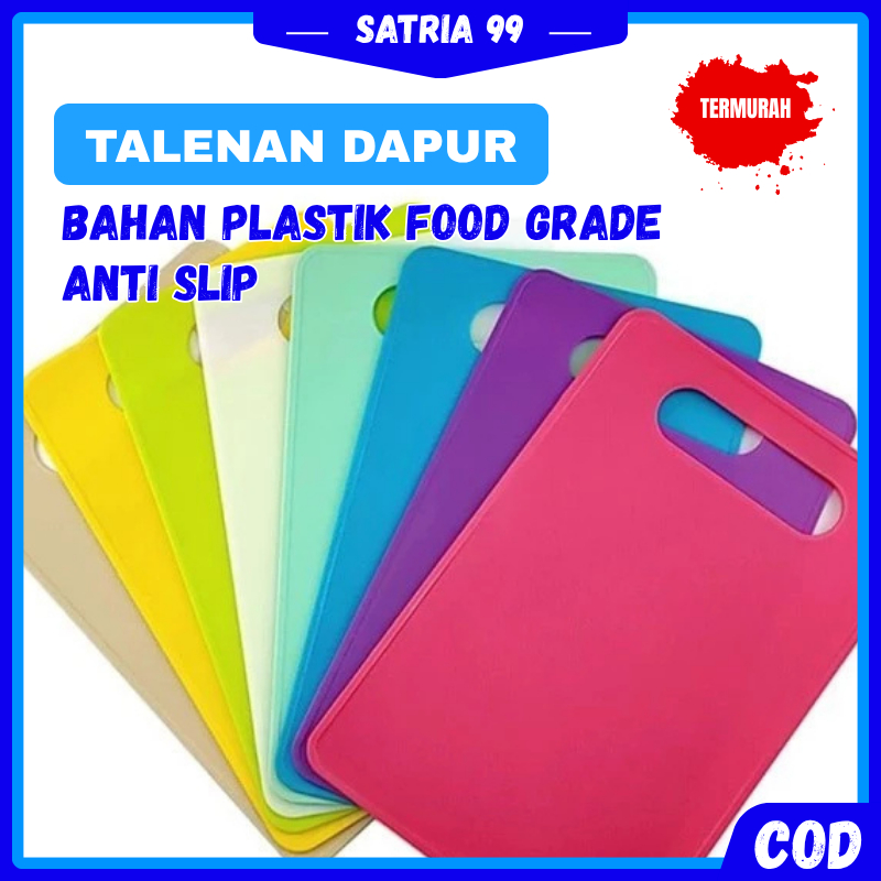 SATRIA99 TALENAN DAPUR PLASTIK NON SLIP WARNA WARNI / ALAS TATAKAN DAPUR BUAH SAYUR DAGING ROTI / SL