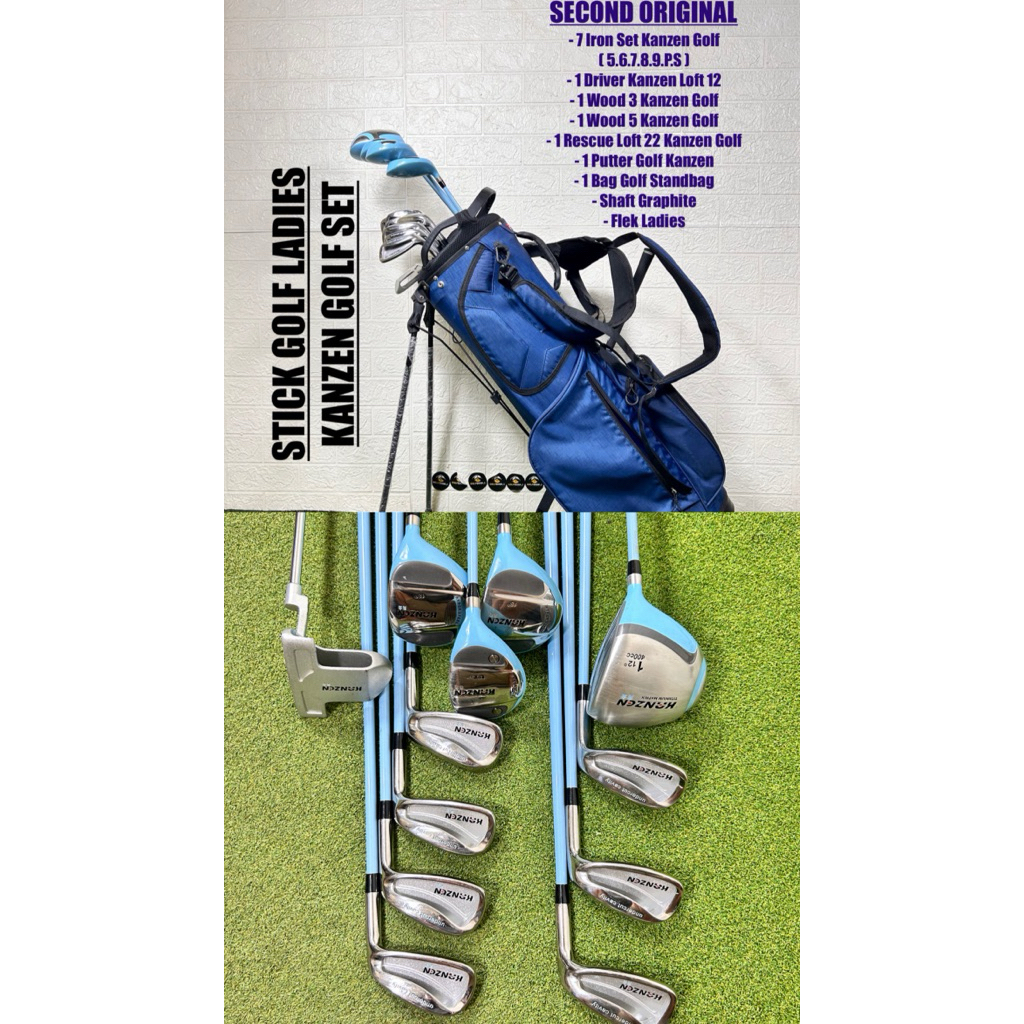 Set Stick Golf Ladies Kanzen Golf Set Second Original