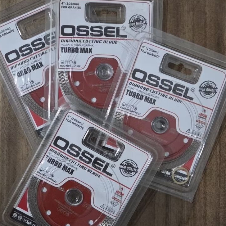 PISAU POTONG GRANIT OSSEL DIAMOND CUTTING  WHEEL 4"  TURBO MAX FOR GRANIT
