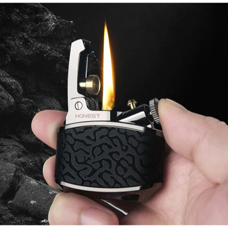 Lighter BCZ-808-1 Korek Api Original Honest Isi Minyak Model Vintage Golden Sturgeon Honest Lighter 