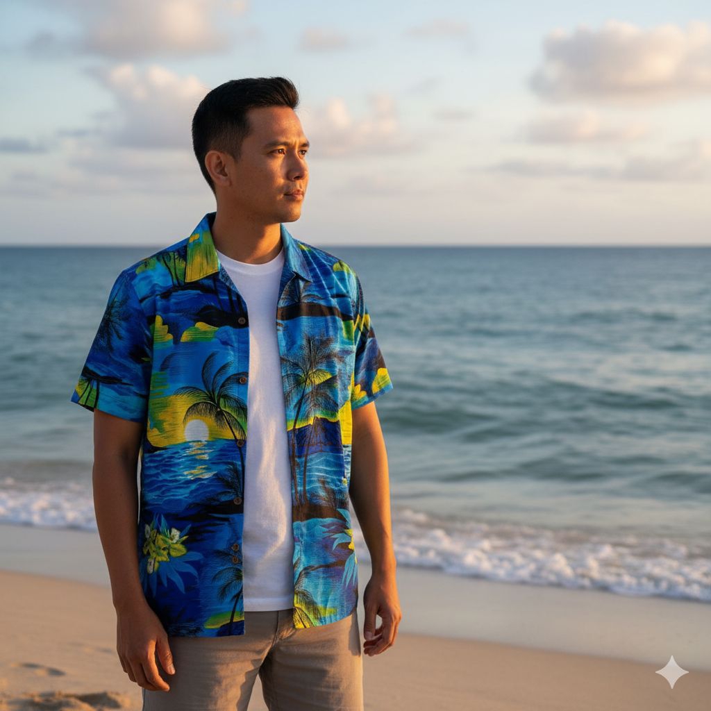 Baju kemeja pantai remaja dan dewasa / kemeja pantai pria wanita terbaru / kemeja bali Baju kemeja p