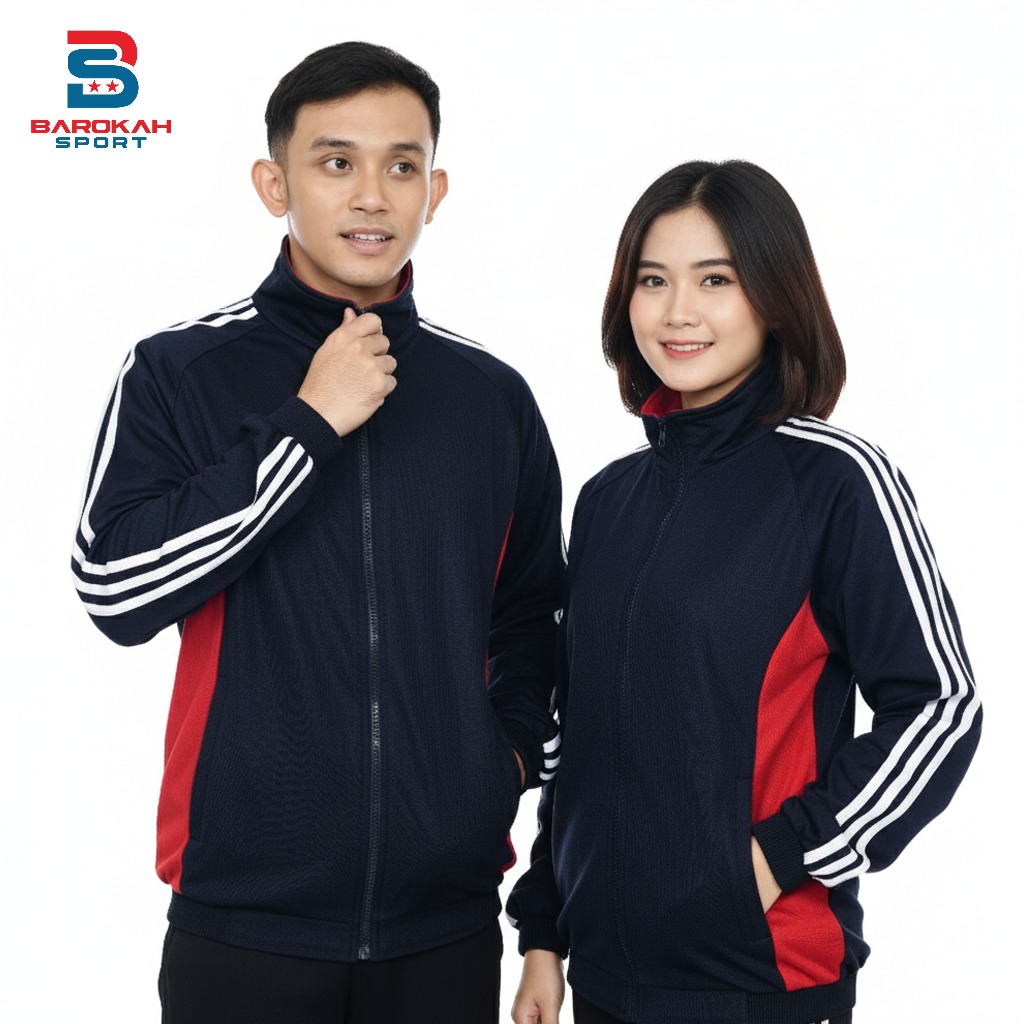 HM Barokah - Jaket Olahraga Laki Laki Perempuan Jaket Training Unisex Jaket Trening Jacket Sport Tre