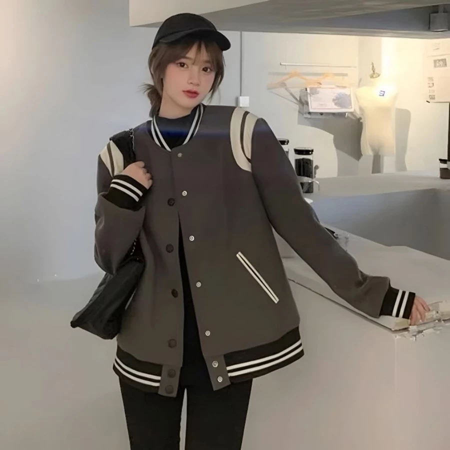 Cardigan Jaket Polos Kombinasi Korean Fashion Style Pria Dan Wanita Fleece Tebal Murah