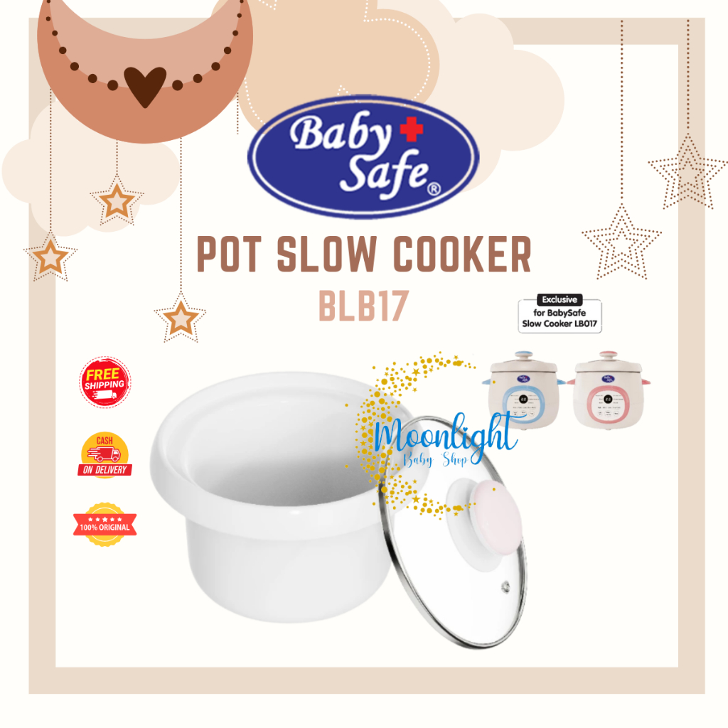 BABY SAFE Pot Slow Cooker BLB17 | Mangkok Keramik 800ml - 1500ml