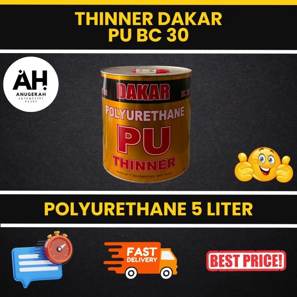 Thinner Dakar PU BC 30 Galon (5 Liter)