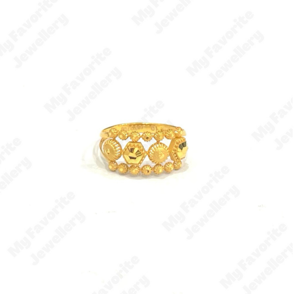 Cincin Srikandi Mewah Ringan Elegan Uk10 Emas Asli Kadar 700