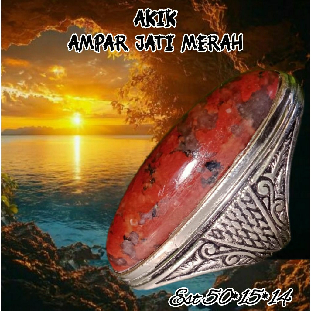 BATU AKIK AMPAR MERAH PANDAN GUNUNG JATI CIREBON