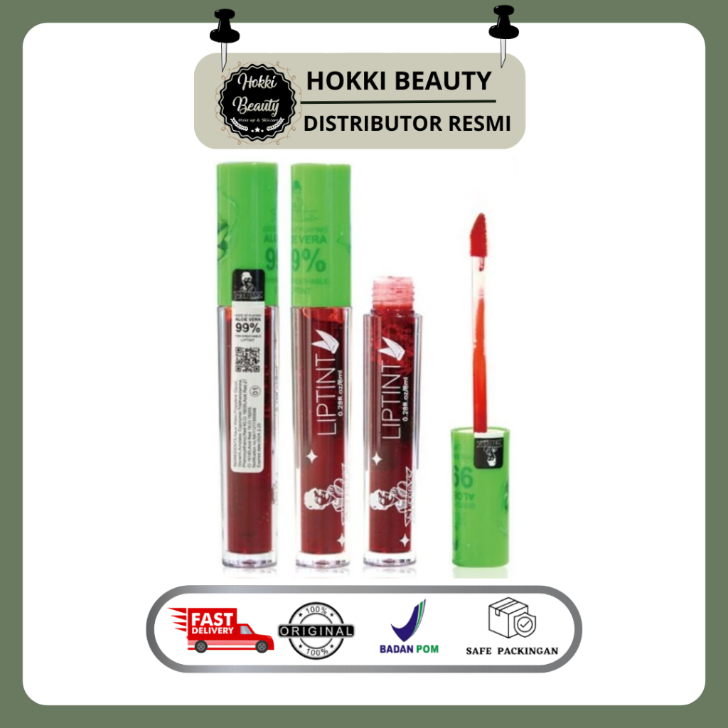 SHERBY LIPTINT - LIP tint Aloevera 99% Matte BPOM DEPKES sherbys -Mencerahkan warna bibir anda dan m