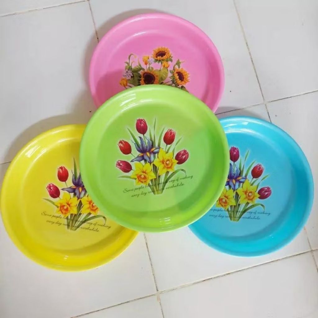 Loyang Bulat Nampan Bundar 188 Plastik Warna Warni