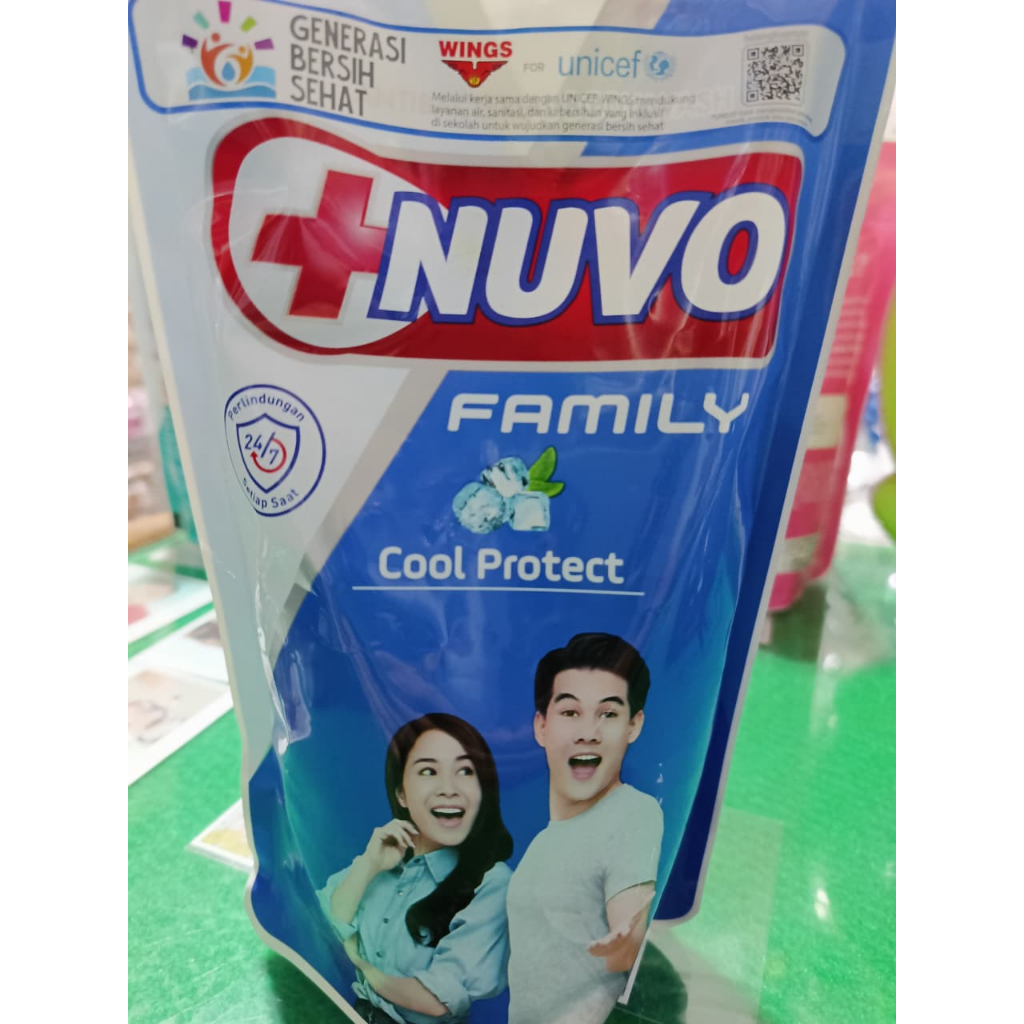 sabun cair nuvo family 400ml cool