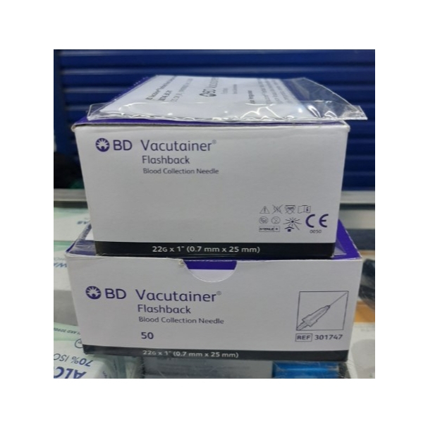 BD Vacutainer Needle Flashback / BD Vacutainer Flashback 22G x 1 isi 50pcs