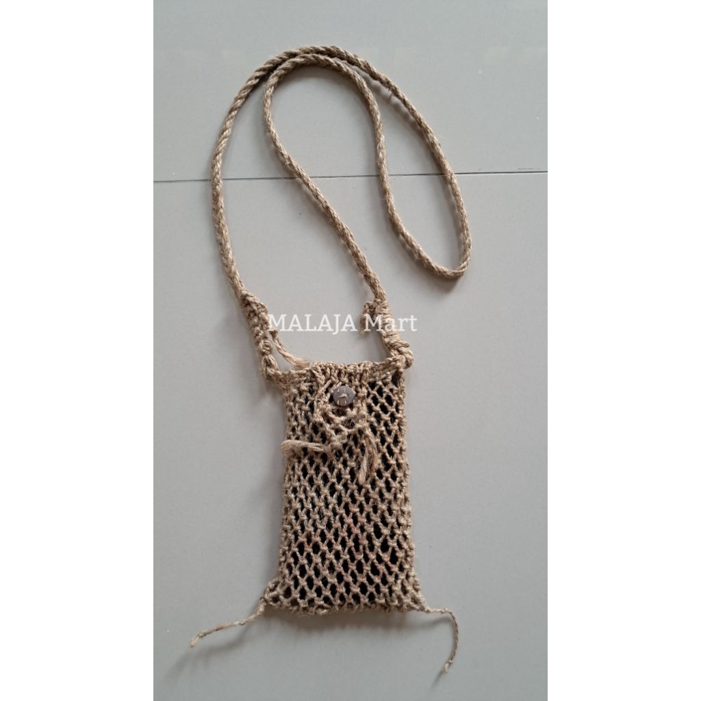 Tas Slempang Noken Papua Buat Hp/Handphone , Tas Noken Papua Bahan Goni