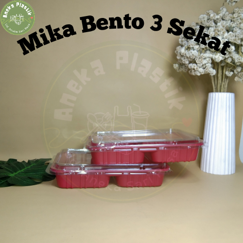 [10PCS] Mika Bento sekat 3 / Tray Bento Bintang / Tray Bento Sekat 3 / Box Bento
