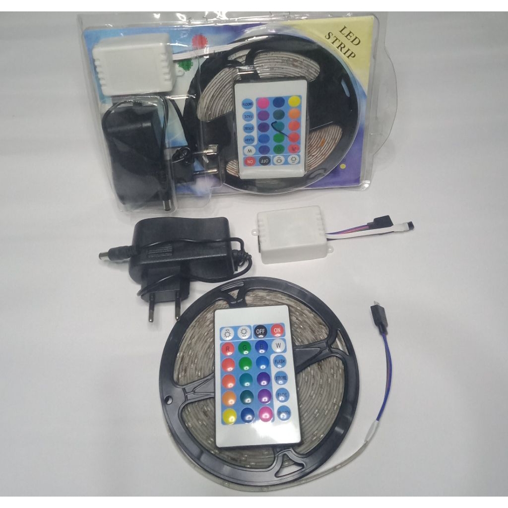 LAMPU LED STRIP - Lampu Ruangan Warna Warni 5 Meter RGB Remote