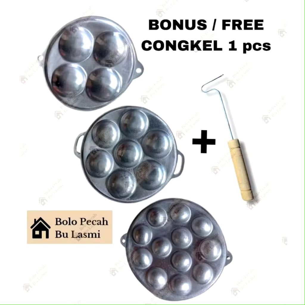 BL - Cetakan Telur Congkel Cilor Maklor Baklor Takoyaki / Cetakan Kue Apem / Cetakan Kue Cubit / Cet