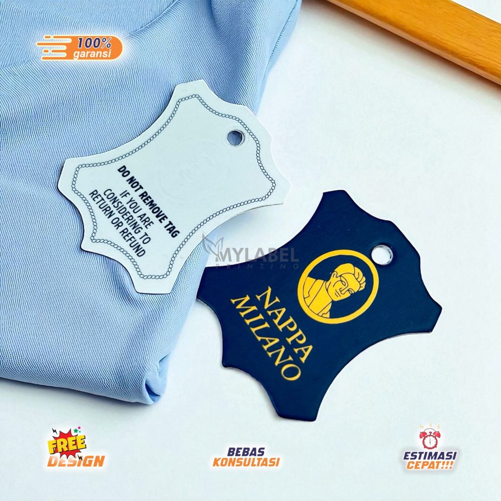 hang tag baju / hang tag tebal / hang tag custom 700 gsm / hang tag premium