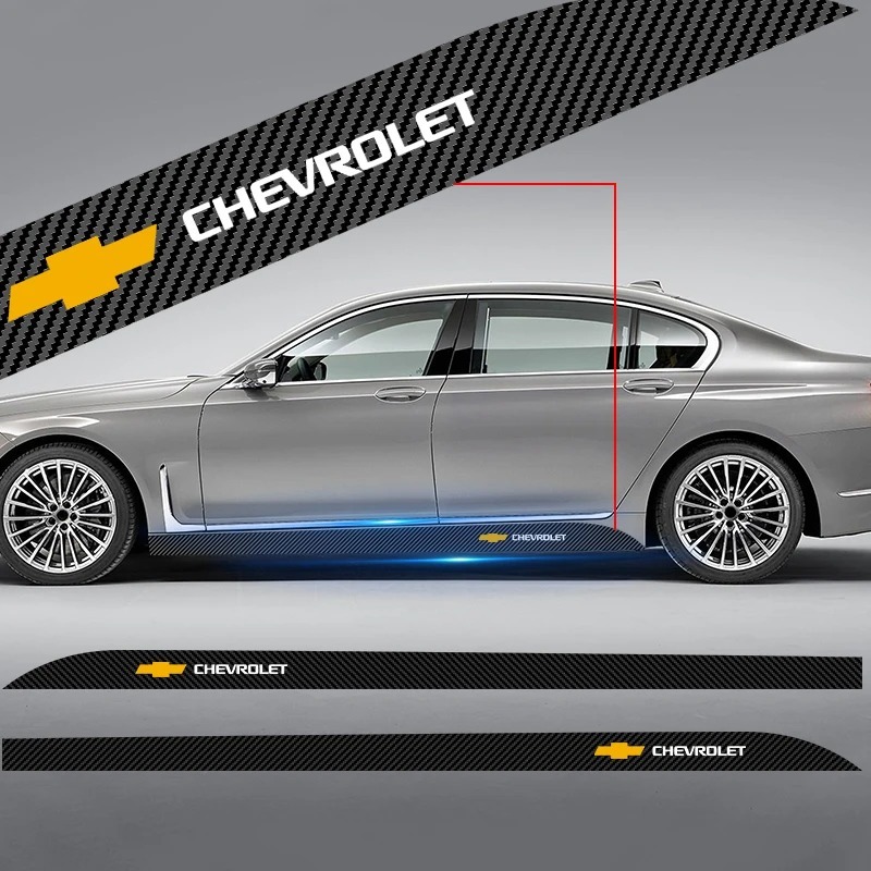 4 buah stiker pelindung ambang pintu mobil serat karbon untuk Dodge RAM 1500 2500 3500 2014 2015 201