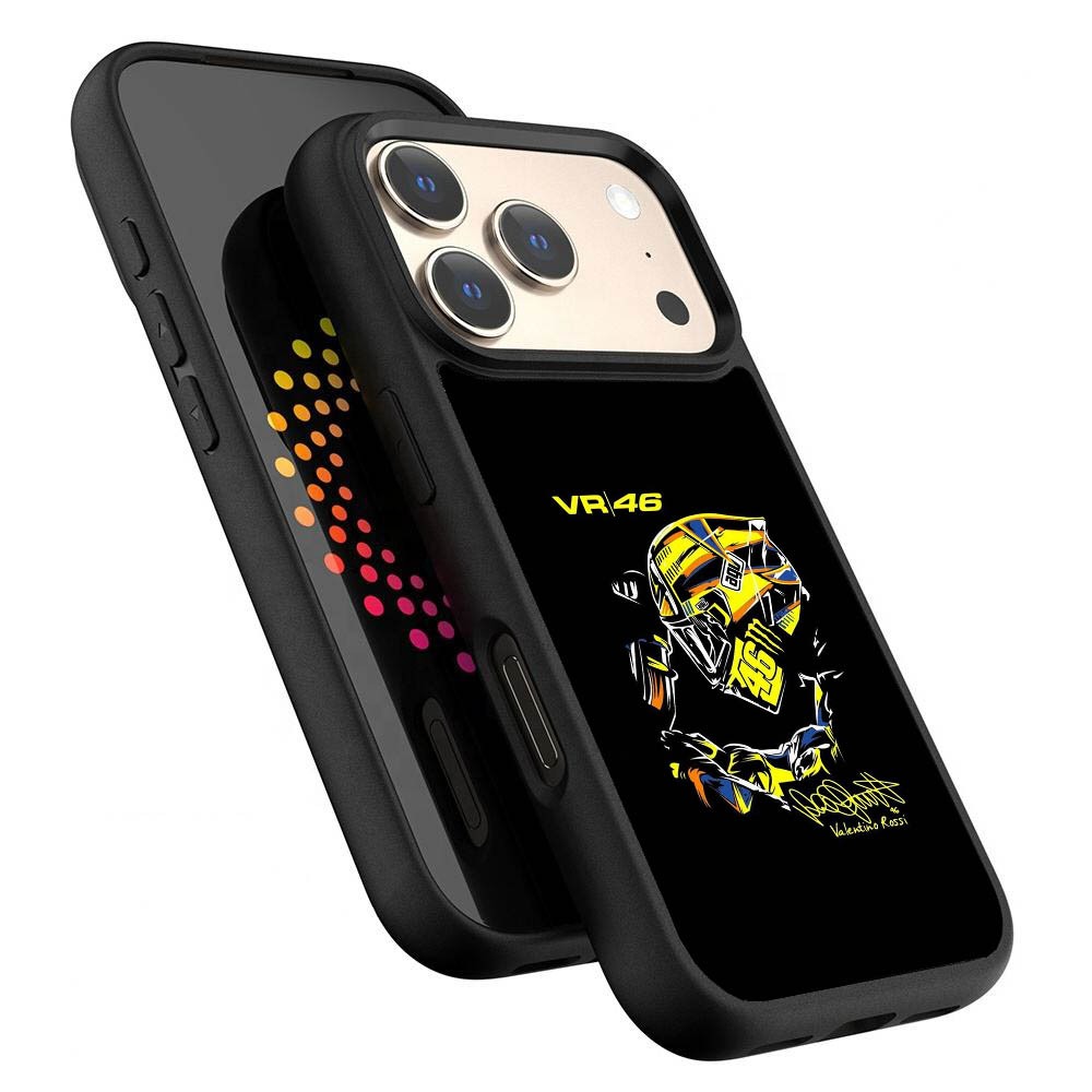 Case iPhone 17 16 15 14 13 12 11 X 8 7 6 5 Xs XR Mini Plus Pro Max Air TPU Rubber Softcase VR46 Vale