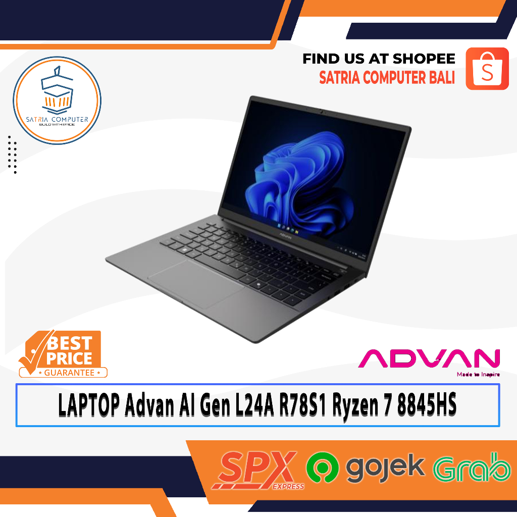 LAPTOP Advan AI Gen L24A R78S1 Ryzen 7 8845HS
