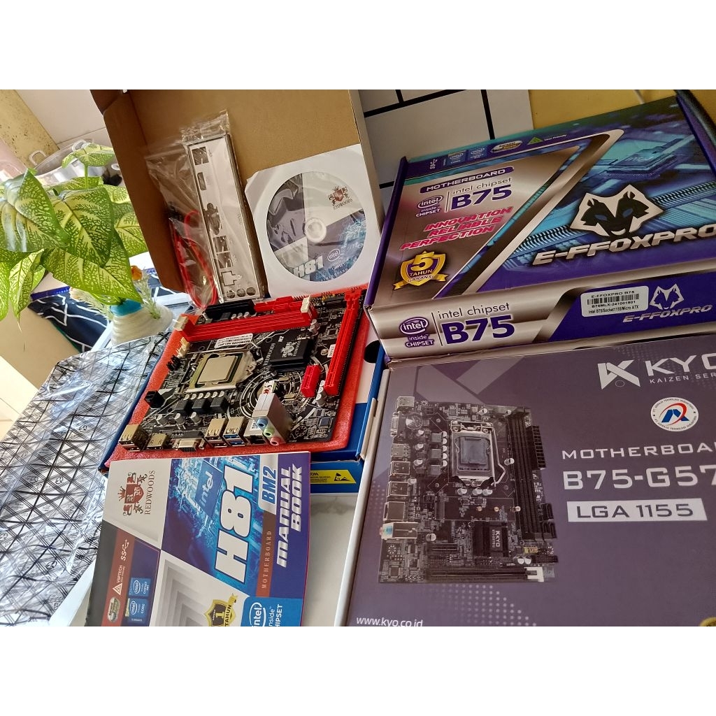 mobo h61 B75 baru + i7 2600 || Gaming ok Garansi toko