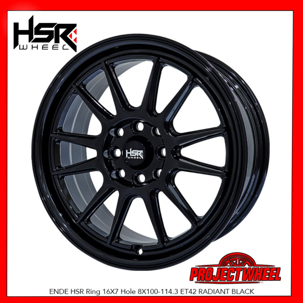 VELG HSR ENDE BLACK R16 | PELEK BRIO AGYA YARIS SIGRA RING 16 | HSR WHEEL ORIGINAL PRODUCT