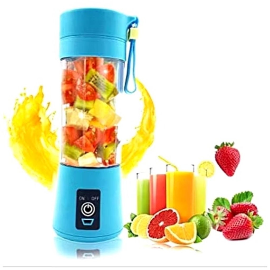 Blender Mini Portable / Blender Buah Jus Portable Recharge 6 Mata Pisau