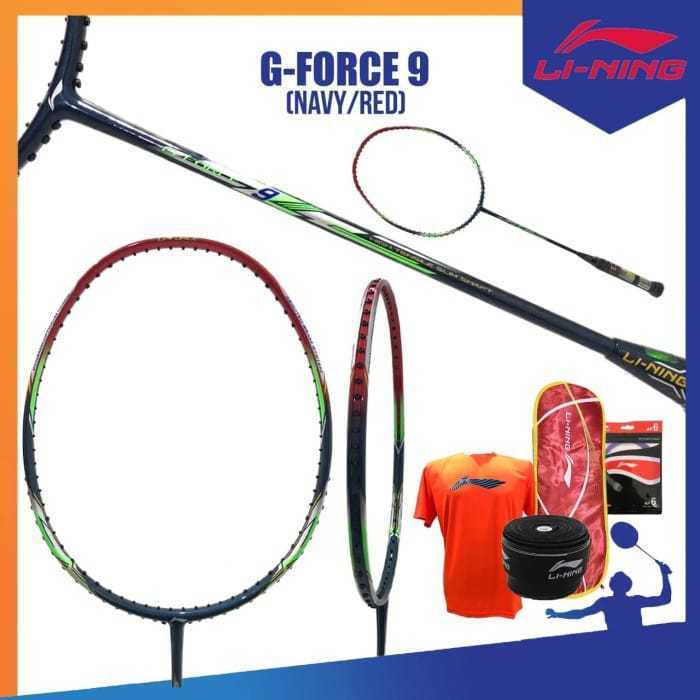 RAKET BADMINTON LINING G FORCE 9 ORIGINAL 100% FREE PEMASANGAN SENAR