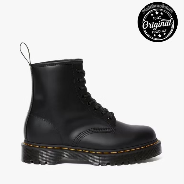 DR. MARTENS Core 1460 Bex Black Smooth Unisex Shoes - Black