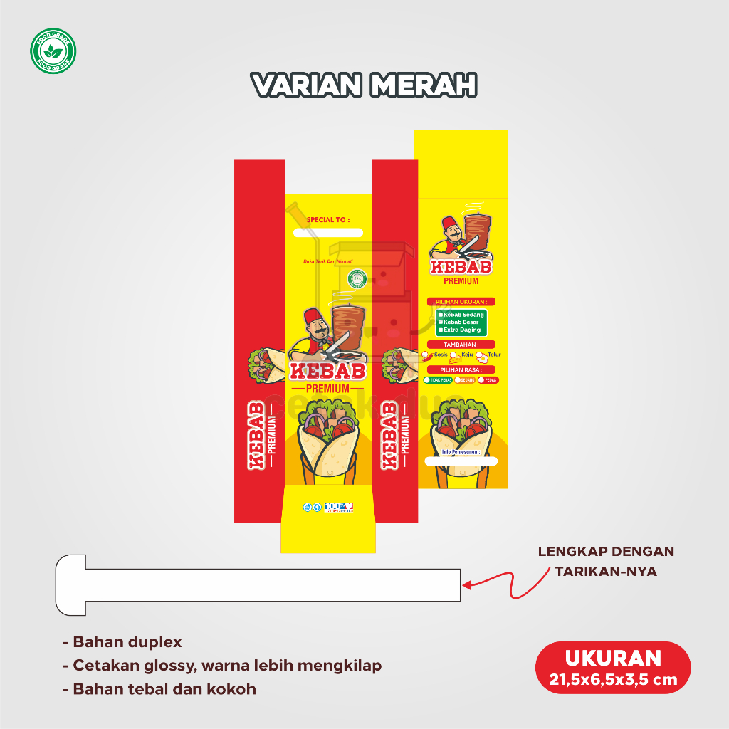 [COD] ISI 70pcs Bungkus kebab bentuk kotak UNIVERSAL / Dus Kebab / Kemasan kebab SUDAH TARIKAN