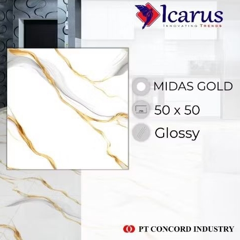 Keramik Lantai 50x50 ICARUS MIDAS GOLD